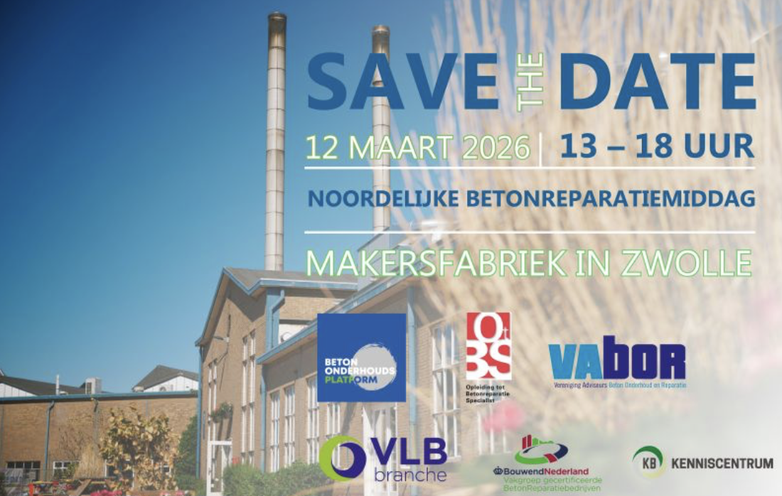 Je bekijkt nu Noordelijke Beton Reparatie Middag (NBRM) | Donderdag 12 maart 2026 | Makersfabriek in Zwolle | Thema: De waarde van onderhoud